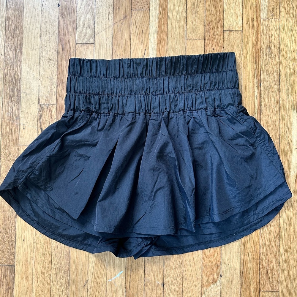 FP Movement by Free People Black Flowy Athletic Skort
